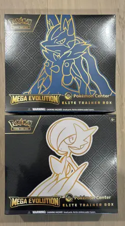 Pokemon Mega Evolution Pokemon Center Elite Trainer Box ETB Set of 2 Sealed - Image 1