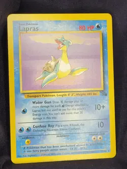 Lot of 2 Pokemon TCG Vintage Lapras 25/62 Fossil Rare Non-Holo LP Card - Image 1