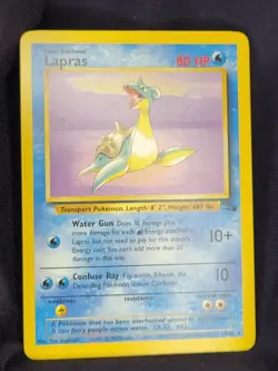 Lot of 2 Pokemon TCG Vintage Lapras 25/62 Fossil Rare Non-Holo LP Card - Image 3