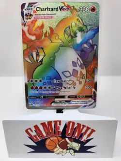 Pokemon Charizard VMAX 074/073 Champion's Path Secret Rare Rainbow Holo sc - Image 1