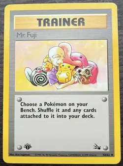 1st Edition Mr. Fuji 58/62 Pokemon TCG WOTC Base Set Fossil Uncommon MINT NM - Image 1