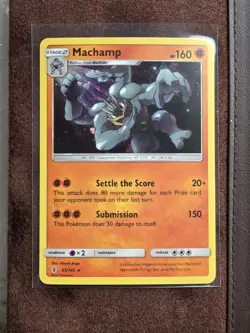 Pokemon SWIRL Machamp 65/145 Guardians Rising Holo Cosmos Holo NM - Image 1