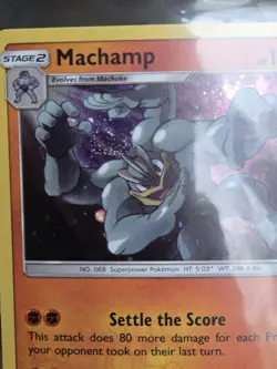 Pokemon SWIRL Machamp 65/145 Guardians Rising Holo Cosmos Holo NM - Image 2