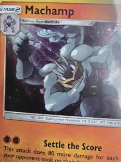Pokemon SWIRL Machamp 65/145 Guardians Rising Holo Cosmos Holo NM - Image 3