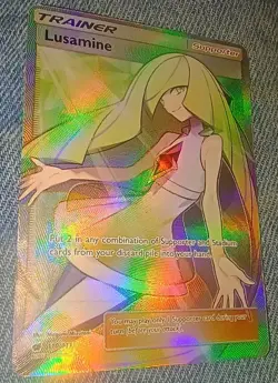 “Lusamine” Pokemon TCG SM-Crimson Invasion 110/111 [Full Art Holo Ultra Rare] - Image 1