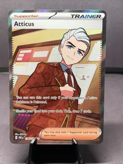 Pokemon TCG Atticus 134/131 S&V Prismatic Evolutions Ultra Rare Full Art Holo NM - Image 1
