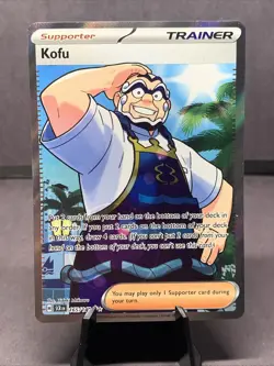 Pokemon TCG SV07: Stellar Crown 165/142 Kofu Full Art Holo Rare NM - Image 1