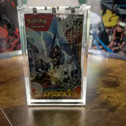 Pokemon Surging Sparks Booster Box New Factory Sealed With Acrylic Case - Image 2
