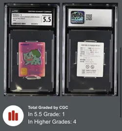 Pokemon 2023 Korean Lemona Sticker Bulbasaur Holo CGC 5.5 POP 1 LOW POP ✨ - Image 2