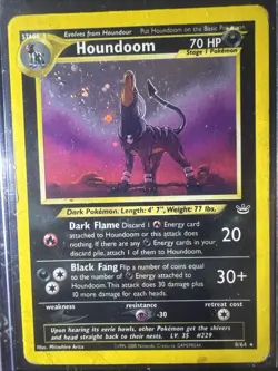 Pokemon TCG - Houndoom #8- Neo Revelation (2001)- Holo - Ungraded - Image 1