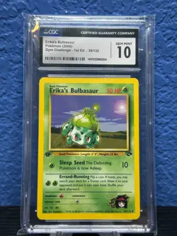 CGC 10 1st Edition Erika's Bulbasaur #39 Gym Challenge 2000 Pokemon - Image 1