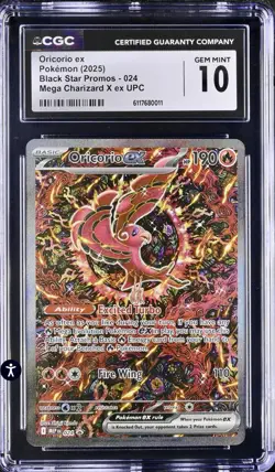 2025 Pokemon Black Star Promos Oricorio ex #024 CGC 10 GEM MINT - Image 1