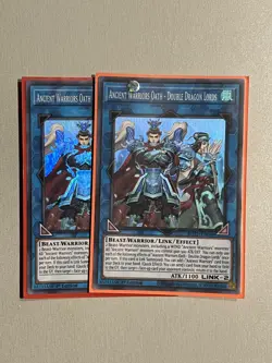 Yugioh 2x Ancient Warriors Oath - Double Dragon Lords NM ROTD-EN048 - Image 1