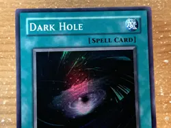 yugioh Dark Hole LOB-EN052 Super Rare North American Near Mint - Image 2
