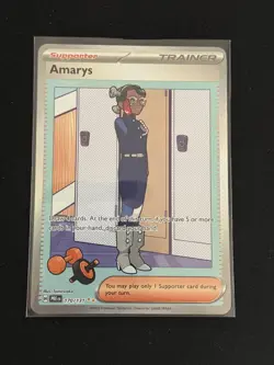 Pokemon TCG Prismatic Evolutions Amarys 170/131 Special Illustration Rare SIR - Image 2