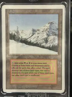MTG Revised Dual Land Taiga LP Near Mint Vintage Magic The Gathering - Image 1