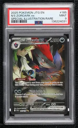 N's Zoroark ex Special Illustration Rare Pokemon Journey Together JTG PSA 9 MINT - Image 1