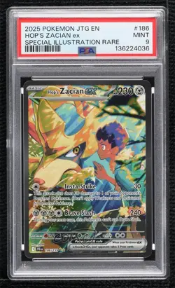 Hop's Zacian ex Special Illustration Rare Pokemon Journey Together JTG PSA 9 - Image 1