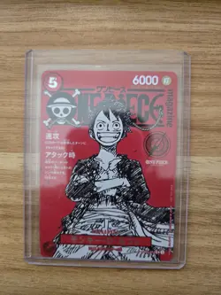 Monkey D Luffy ST21-014 Shonen Jump Magazine Red Japanese Promo One Piece Card - Image 1