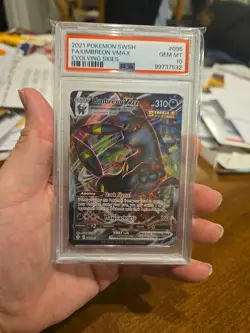 2021 Pokemon SWSH Evolving Skies Umbreon VMAX Card 95/203 PSA 10 - Image 1