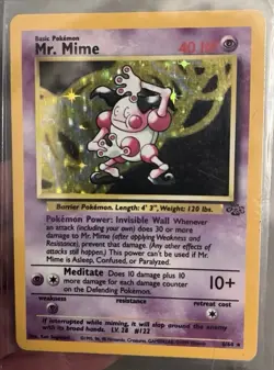 Pokemon TCG Jungle Set Mr. Mime Holo Rare Card 6/64 Vintage WOTC 1999 NM - Image 3