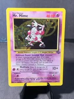 Pokemon TCG Mr. Mime #6/64 Jungle Set 1999 Holo Rare Unlimited Holofoil VTG WOTC - Image 1