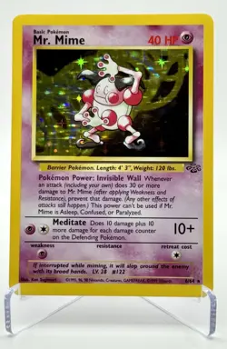 Pokemon TCG Mr. Mime Holo Rare 6/64 Jungle Set WOTC Vintage 1999 - Image 1