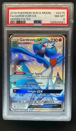 2019 Pokemon SM Hidden Fates Gardevoir GX Shiny Vault Rare #SV75/SV94 PSA 8 - Image 1
