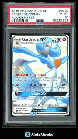 2019 POKEMON HIDDEN FATES #SV75/SV94 GARDEVOIR GX SHINY VAULT RARE PSA 10 - Image 1