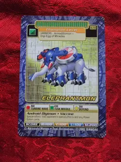 Bandai Digimon Trading Card Series 5 Elephantmon Bo-256 - Image 1