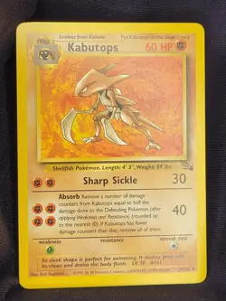 Lot of 2 Kabutops Fossil Card 1999 WOTC 24/62 Vintage Non-Holo Rare LP/NM - Image 1