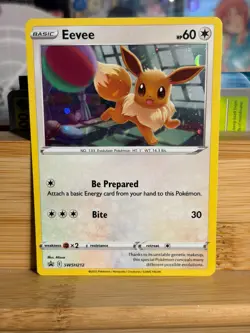 EEVEE SWSH212 Sword & Shield Black Star Promo Cards Holo Promo Near Mint - Image 1