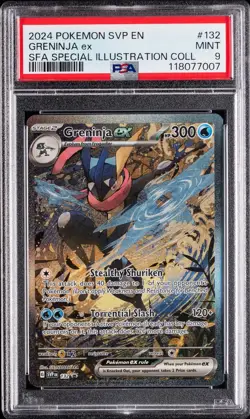 Greninja ex 132 Sv: Scarlet & Violet Promo Cards Holo PSA 9 - Image 1