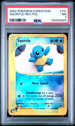 2002 Pokemon Expedition SQUIRTLE Reverse Foil Holo PSA 7 NM 131/165 blastoise - Image 1