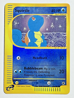 POKEMON SQUIRTLE 132/165 REVERSE FOIL HOLO 2002 EXPEDITION - Image 1