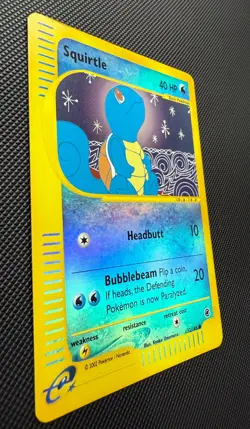 POKEMON SQUIRTLE 132/165 REVERSE FOIL HOLO 2002 EXPEDITION - Image 2