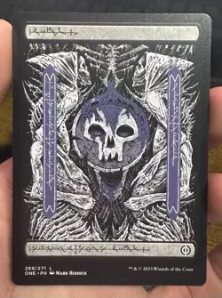 MTG Phyrexia: All Will Be One Swamp Full Art Phyrexian 269/271 NM-MT - Image 1