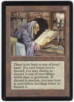 Library of Leng 1993 Limited Edition Beta Colorless Uncommon Artifact MTG LP AZ2 - Image 1