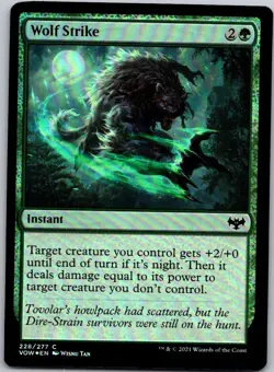 Magic the Gathering Wolf Strike Innistrad: Crimson Vow Foil MTG Free Shipping! - Image 1