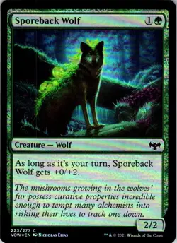 Magic the Gathering Foil Sporeback Wolf Innistrad: Crimson Vow MTG Free Shipping - Image 1