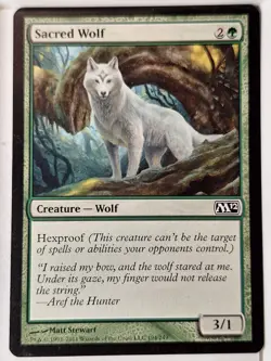 Sacred Wolf - Magic 2012 Core Set M12 - Magic the Gathering MTG Nice! - Image 1