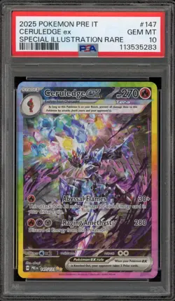 Pokemon Ceruledge ex Prismatic Evolutions SIR #147 PSA 10 Gem Mint - Image 1
