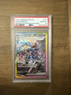 Pokemon TCG Prismatic Evolutions Ceruledge EX #147/131 Sir PSA 10 - Image 1