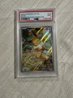 2025 POKEMON SVP EN-SV BLACK STAR PROMO #173 EEVEE PSA 9 - Image 1