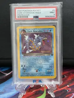 Pokemon Rocket Dark Gyarados Prerelease PSA 9 - Image 1