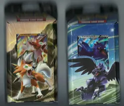 Pokemon - Lycanroc V AND Corviknight V Battle Deck One of Each - Image 1
