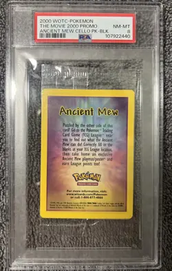 2000 WOTC Pokemon Ancient Mew - The Movie 2000 Promo - Sealed Pack - PSA 8 - Image 1
