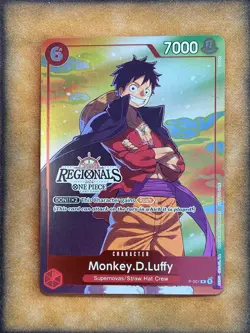 One Piece Monkey.D.Luffy P-001 Online Regional 2024 Vol. 2 Participant P NM - Image 1