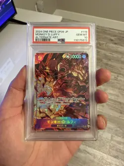 One Piece Emperors In The New World Monkey D Luffy OP09-119 SEC Alt Art PSA 10 - Image 1