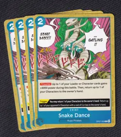 x4 Snake Dance ~ OP07-55 Common One Piece 500 Years in the Future - Image 1